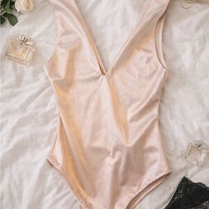 Elegant Cream V-Neck Women's Top